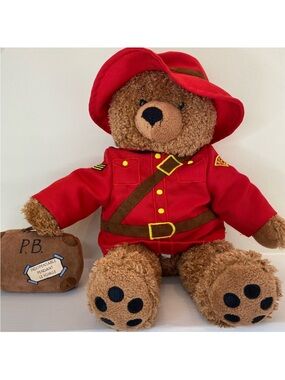 Paddington Bear character licensed with an authentic RCMP Mountie style uniform